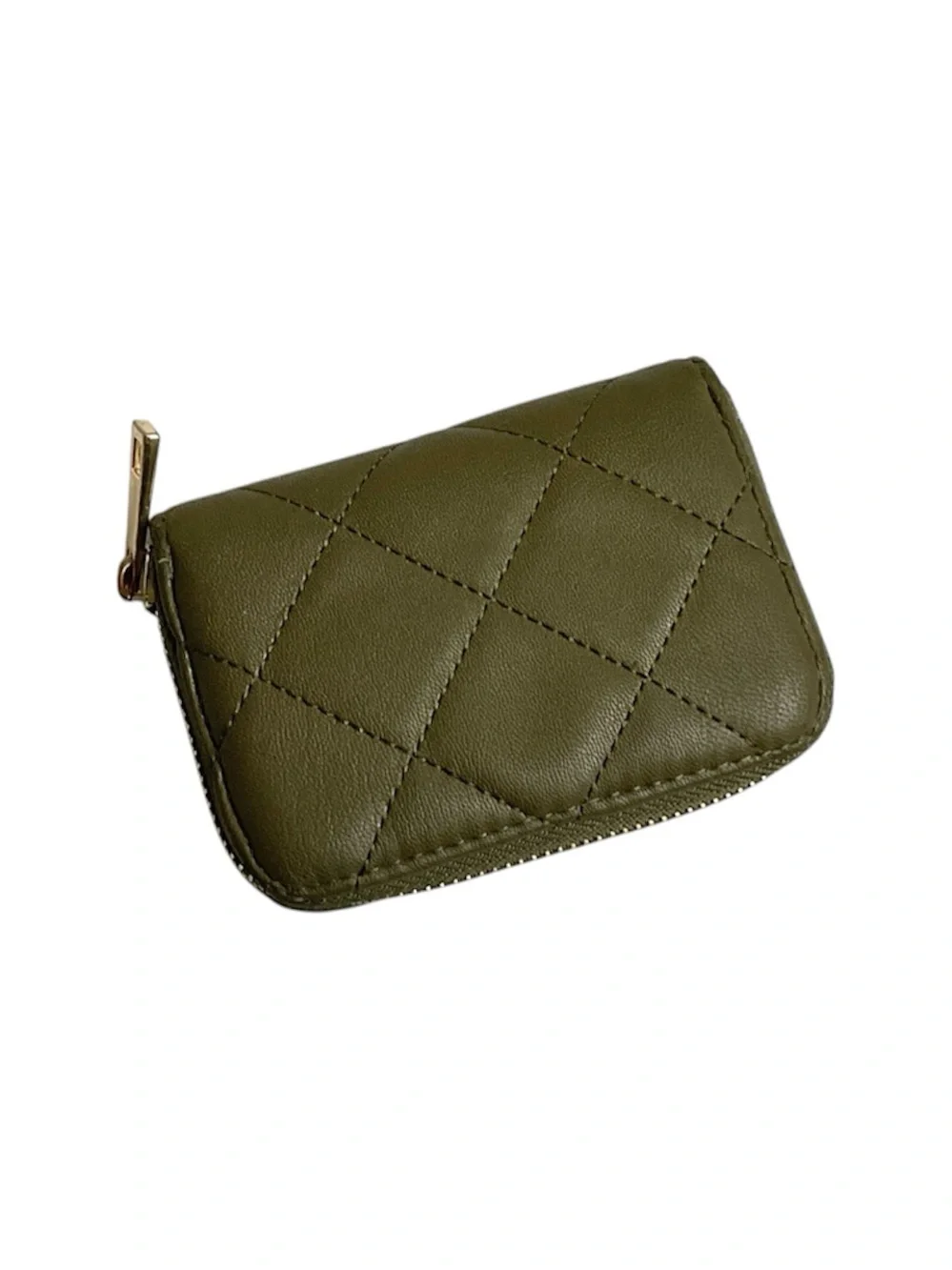 Like Dreams Olive Green Zip-Around Women's Wallet 5 in x 3 in